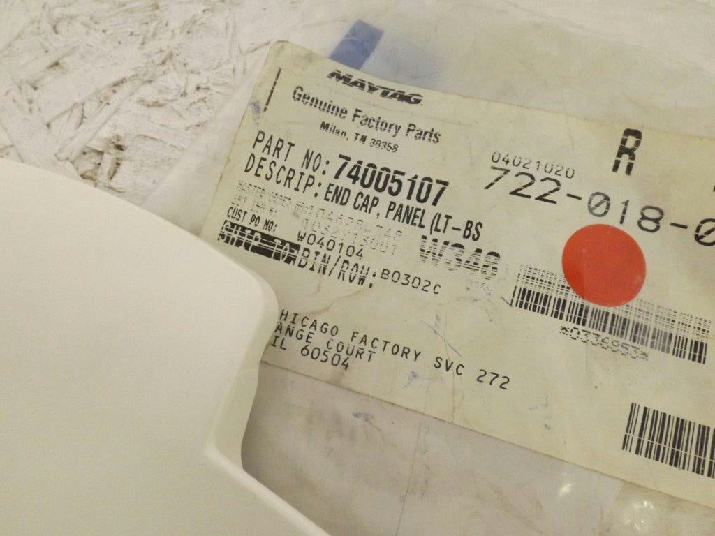 MAYTAG WHIRLPOOL STOVE 74005107 PANEL END CAP LEFT NEW MAYTAG WHIRLPOOL STOVE 74005107 PANEL END CAP LEFT NEW